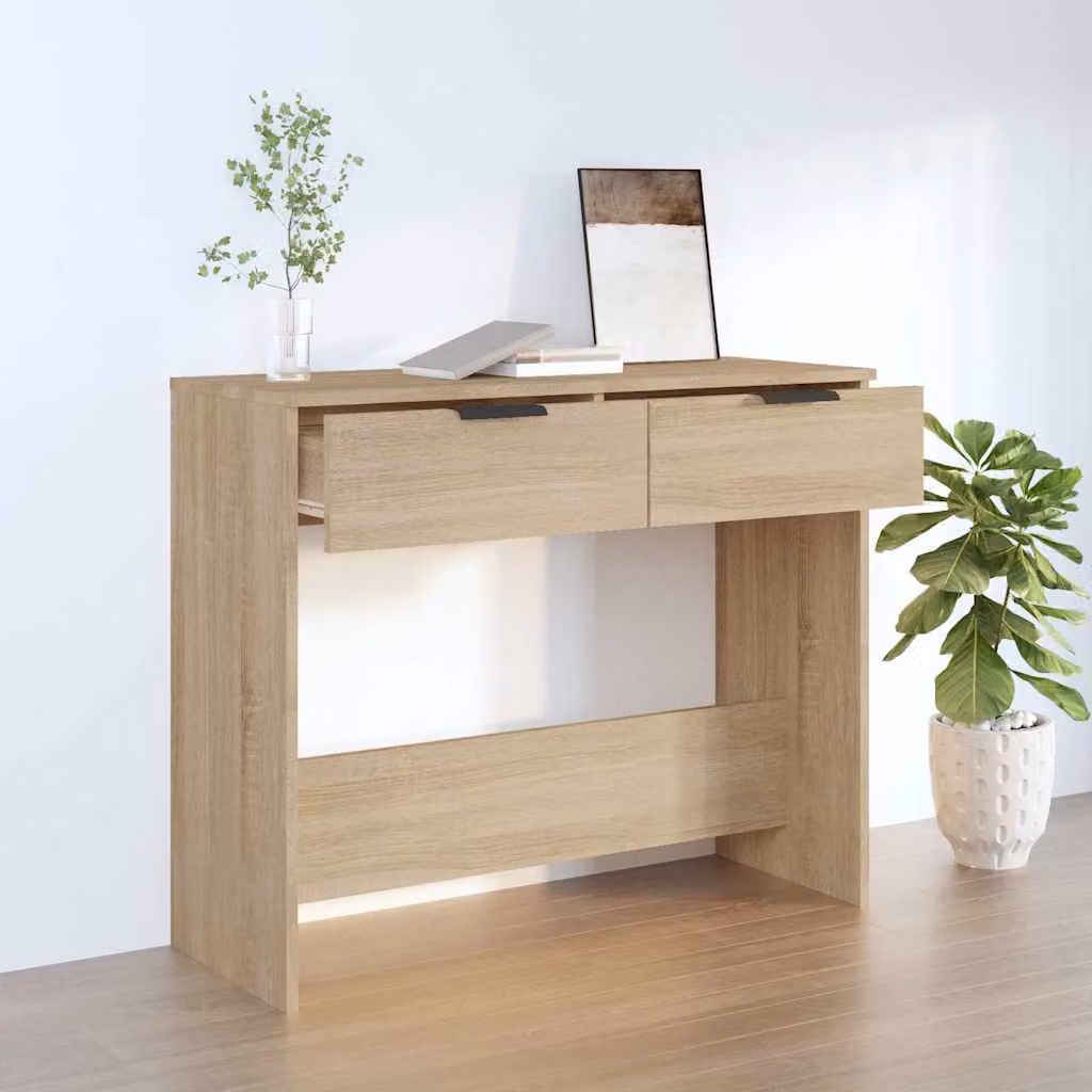vidaXL Tavolino da Salotto Moderno in Legno Rovere, Colore Marrone, L 90 x P 36 x H 75 cm