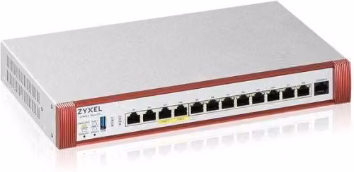 Firewall Zyxel USGFLEX500H-EU0102F con prestazioni 10 Gbit/s, porte Ethernet/LAN e USB-A, colore argento