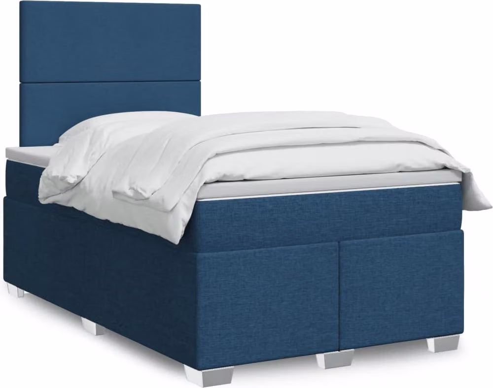 Maison Exclusive - Letto boxspring con materasso blu 120x190 cm Tessuto