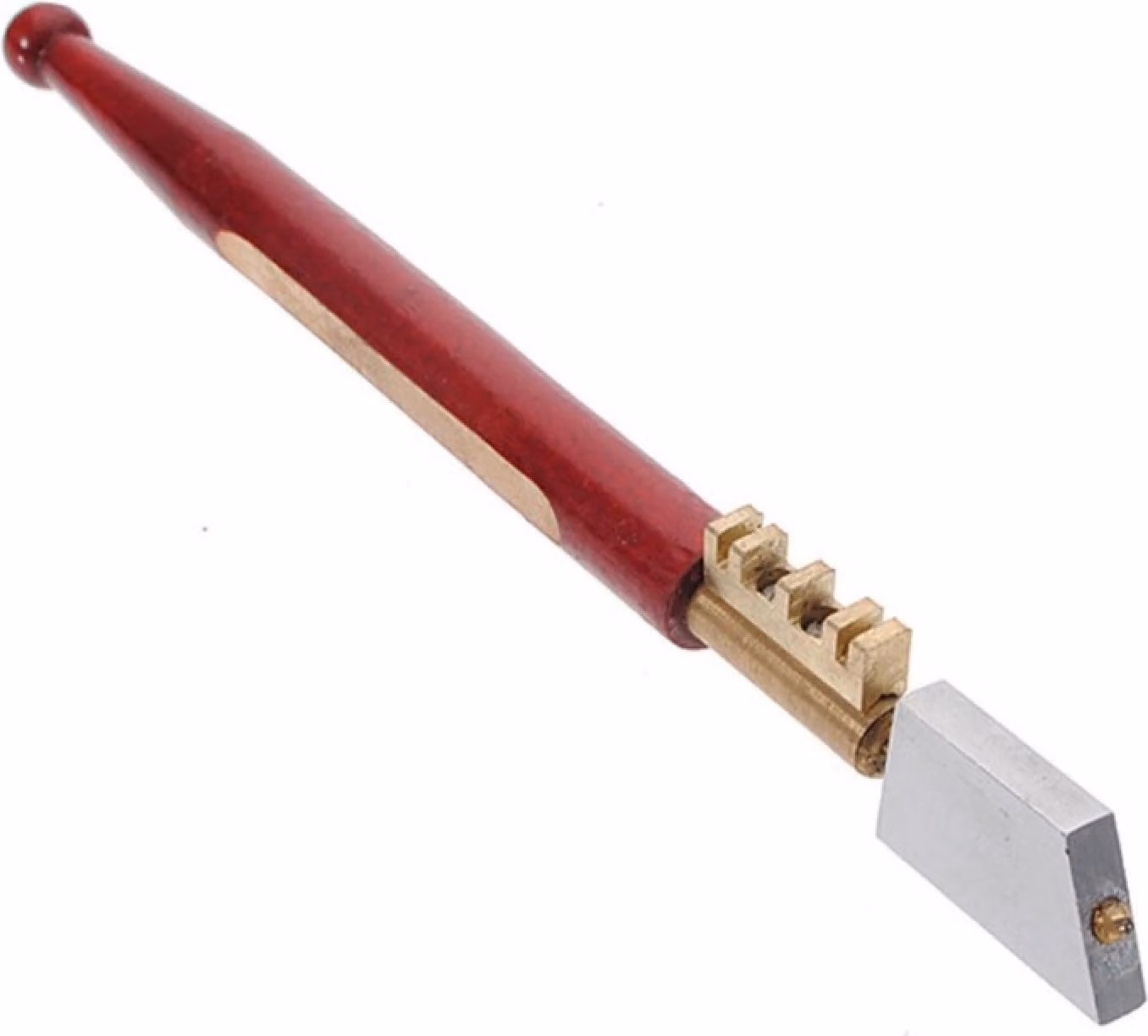 Taglierina diamantata per il taglio del vetro da 2 a 8 mm, taglierina per vetro con punta diamantata e 2 bordi di rottura, utensile tagliabottiglie con manico in legno duro, taglierina diamantata per vetro da 175 mm