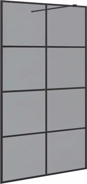 Parete Doccia Walk-in Nero 115 x 195 cm vetro temperato CFW4057985