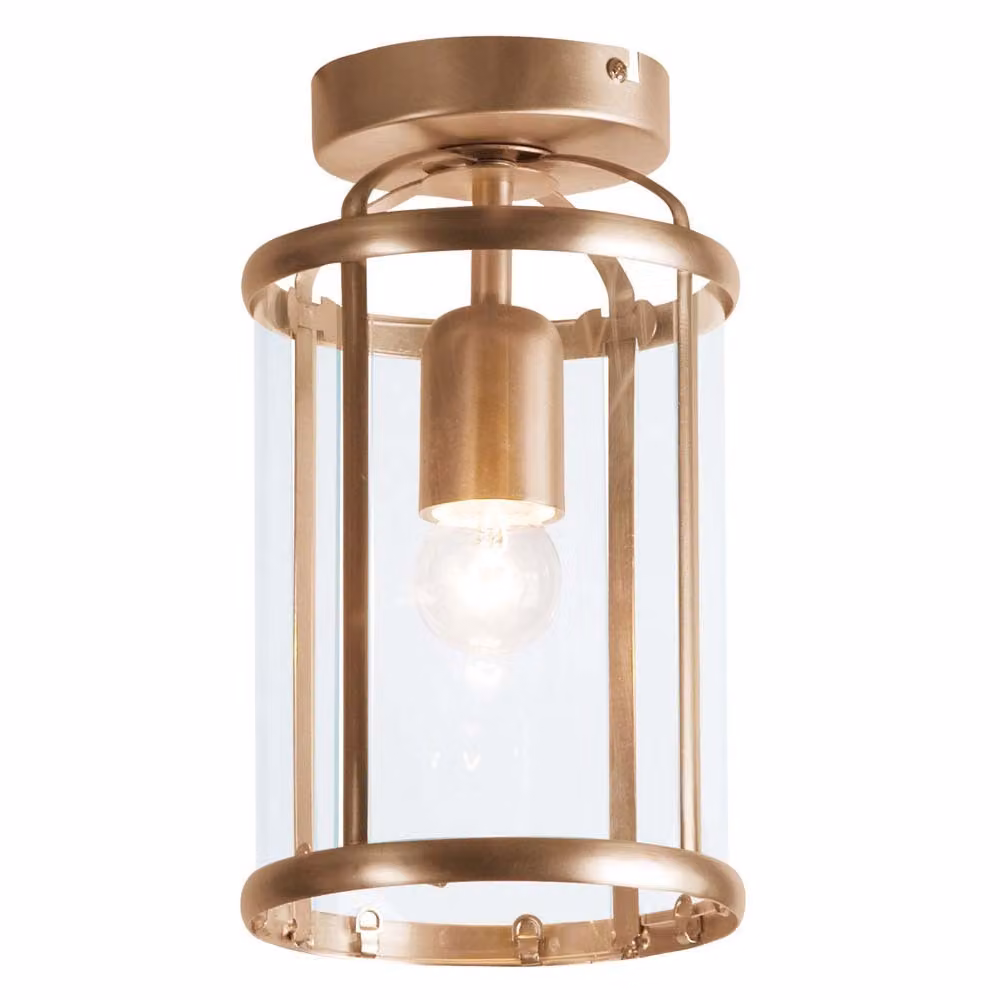 Plafoniera - bronzo - Pimpernel - vetro metallo - Ø 16cm - E27 - 5973BR - Steinhauer