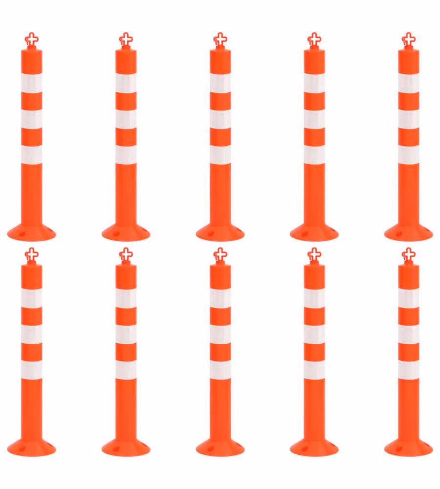Dissuasori Traffico con Catena 10 pz 75 cm in PE