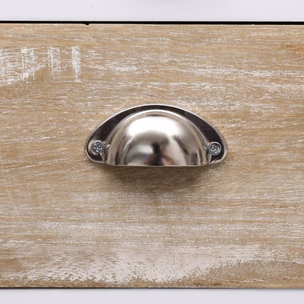 vidaXL Comodino 38x28x86 cm in legno massello di paulownia