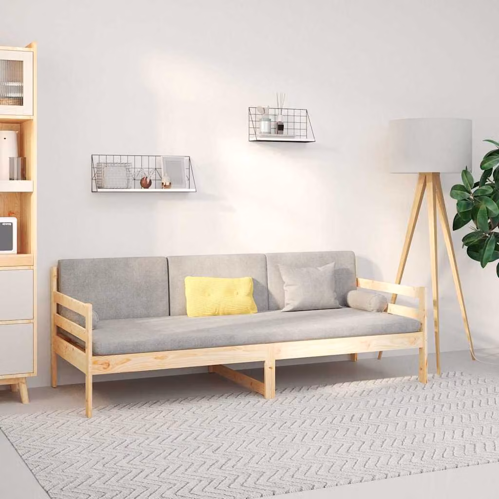 Dormeuse senza materasso vidaXL in legno massello di pino, L/P/H: 200 x 80 x 69,5 cm
