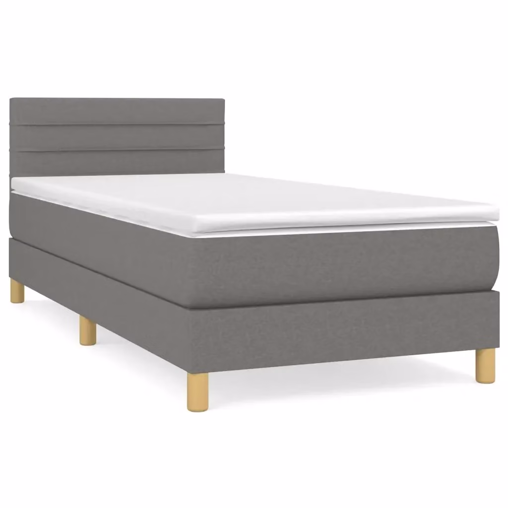 Letto Ibrido con Giroletto a Molle e Materasso vidaXL Grigio e Bianco L/P/H: 200 x 80 x 40 cm – 2