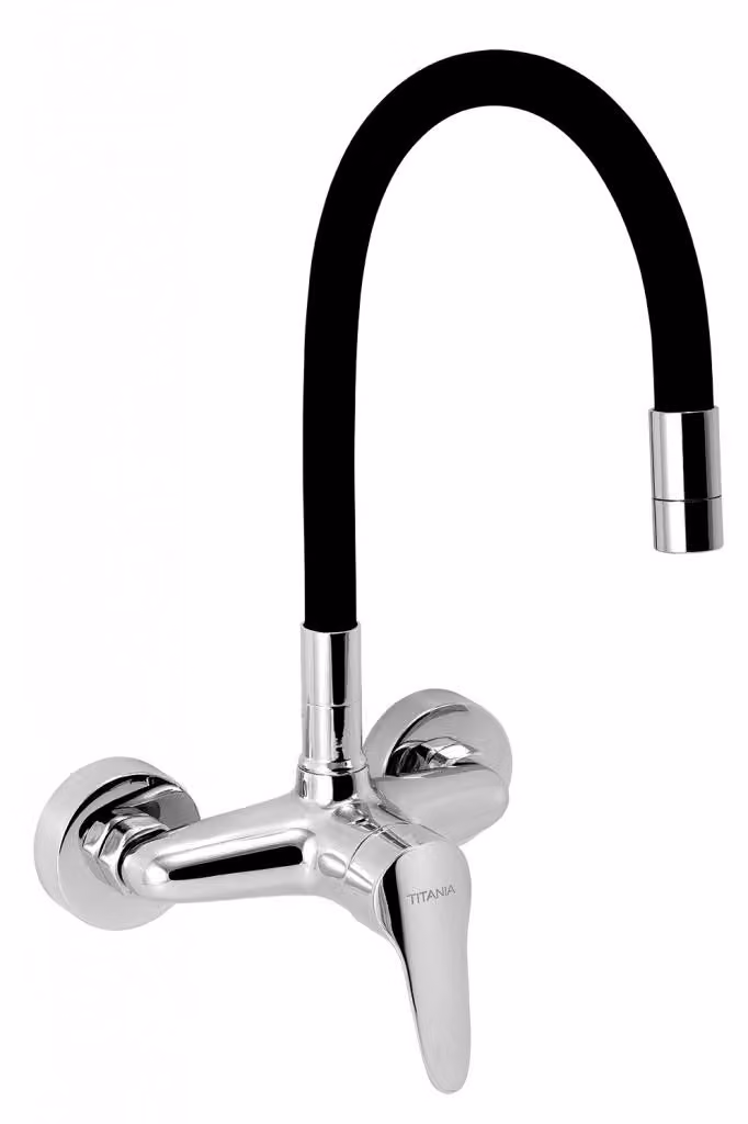Miscelatore per lavello con braccio flessibile Titania Iris New chrome 94480,0C