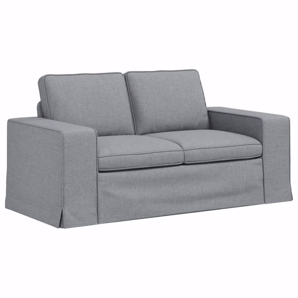 Divano moderno vidaXL in tessuto grigio con struttura in metallo L: 162 cm, P: 80 cm, H: 82 cm – 2