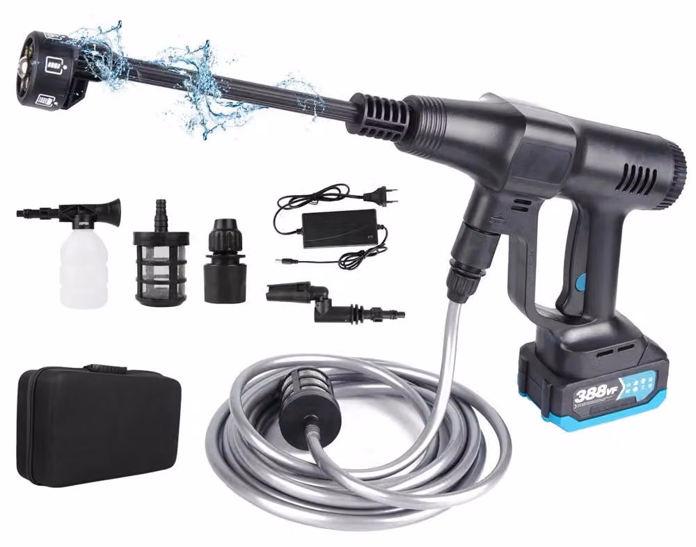 Idropulitrici - Pulitrici per esterni - Idropulitrici a batteria - Idropulitrici elettriche - 200 bar - 6 in 1