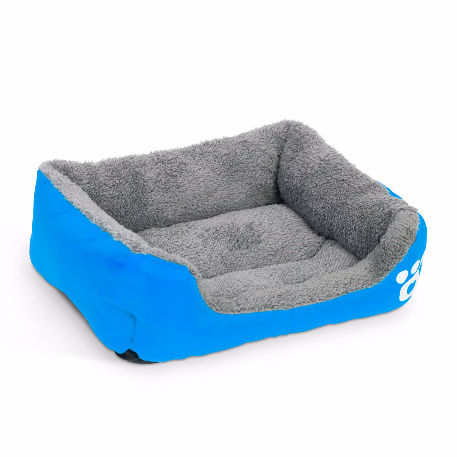 Letto per cani taglia L (65x50cm) blu - Confortevole, impermeabile con zampa, per sogni d'oro e riposo