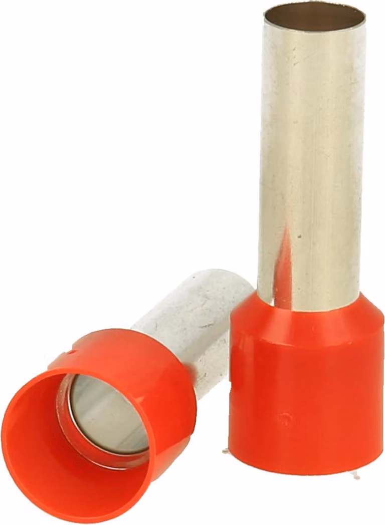 Capicorda DIN 46228 parte 4 isolati, misura L, codifica colore DIN sezione 35 mm² rosso - 1 pezzo