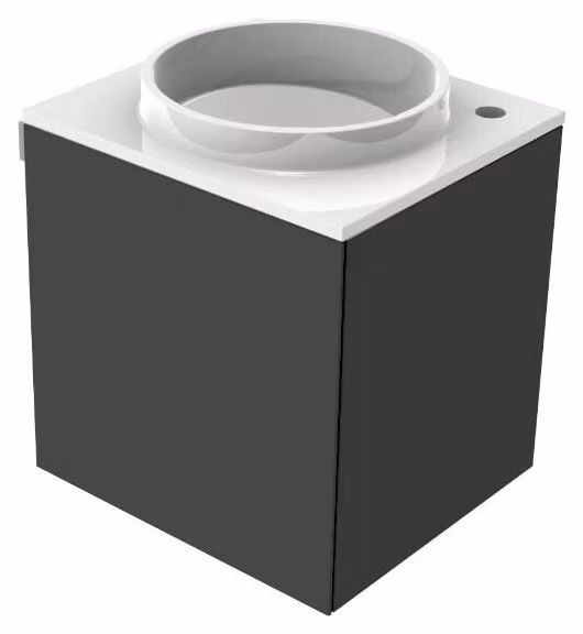 emco evo 450 Lavabo pour invités, noir, 450x450x508mm, 958227511, 958227511