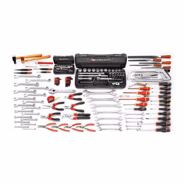 Kit completo di utensili Facom, modello CM.130A, contenente 130 utensili