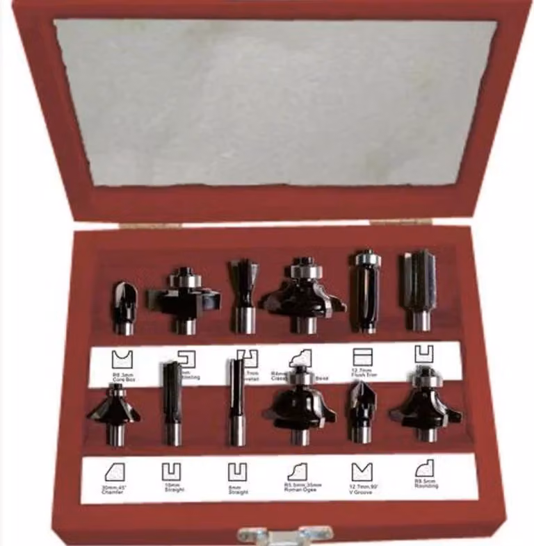 set 12 Frese router 3 Tfilettatura esternalienti ramoa 8 mm 42 mm polietilener Scanalature e Bordi
