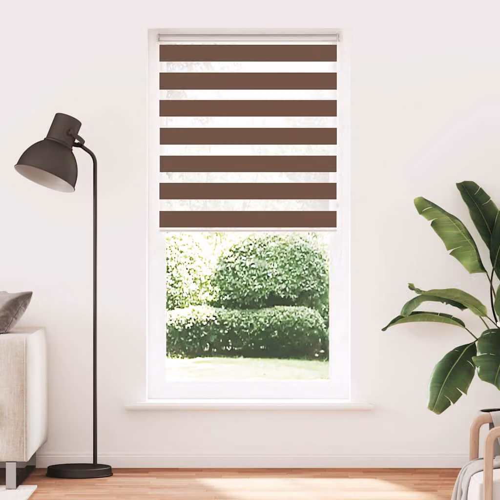 vidaXL Tenda a Rullo Zebra Larghezza Tessuto 110,9 cm Poliestere