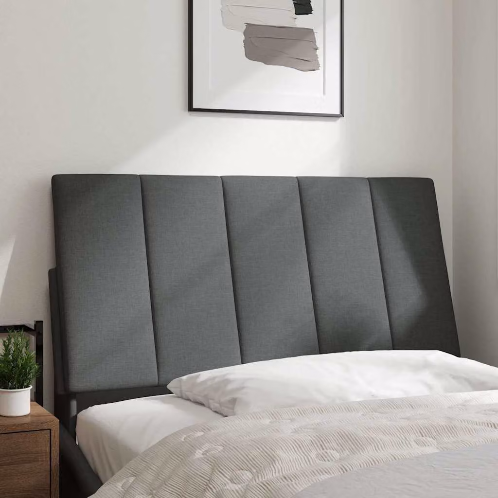 vidaXL Cuscino Testiera Hanko Grigio Scuro 100 cm in Tessuto