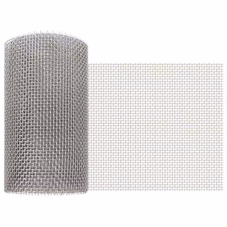Rete per schermatura vidaXL in acciaio inossidabile Argento L: 200 cm, H: 20 cm