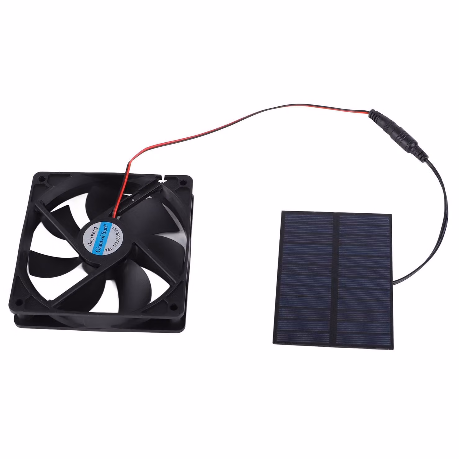 Set professionale di ventilatore di scarico solare con pannello solare per pollai, serre, capanni e ricoveri per animali (3 W)