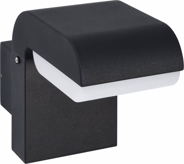 Lampada da Parete da Esterno a LED 9 W Nera Ovale