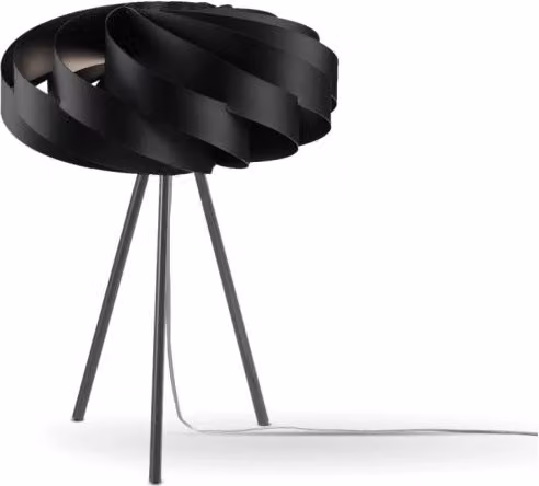 Lampada da scrivania moderna Flat Polilux Linea Zero in metallo e plastica nera con attacco E27 – 1