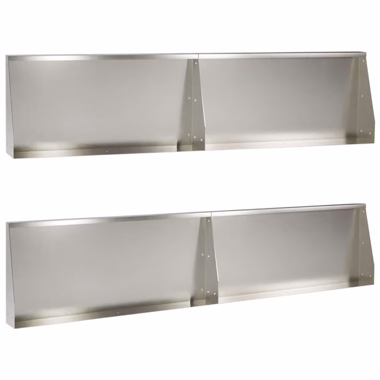 Set di 4 pezzi di aiuole rialzate vidaXL in acciaio inox argento, L: 100 cm, H: 40 cm, P: 12 cm
