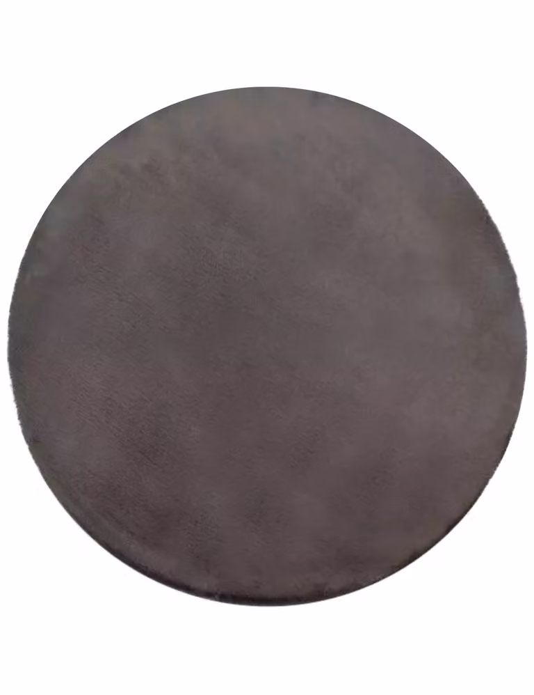 Tappeto rotondo in ecopelliccia Fluffy colore carbone diametro: 200 cm