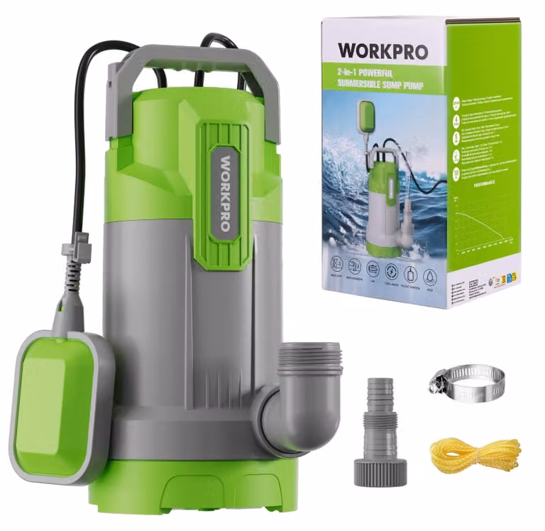 Pompa sommersa - Pompa per acque reflue - 700 W - 17.000 l/h - Interruttore a galleggiante - Cavo 10 m