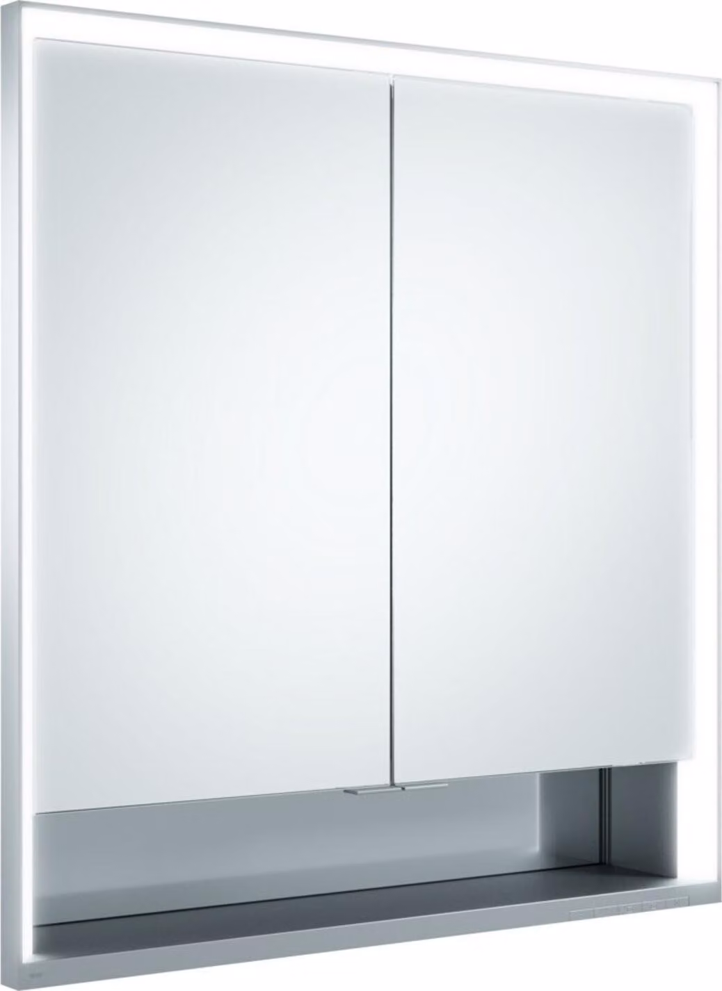 KEUCO Royal Lumos armoire de toilette encastrable 2 portes, porte courte, avec miroir chauffant, 700mm, 14337171304, 14337171304