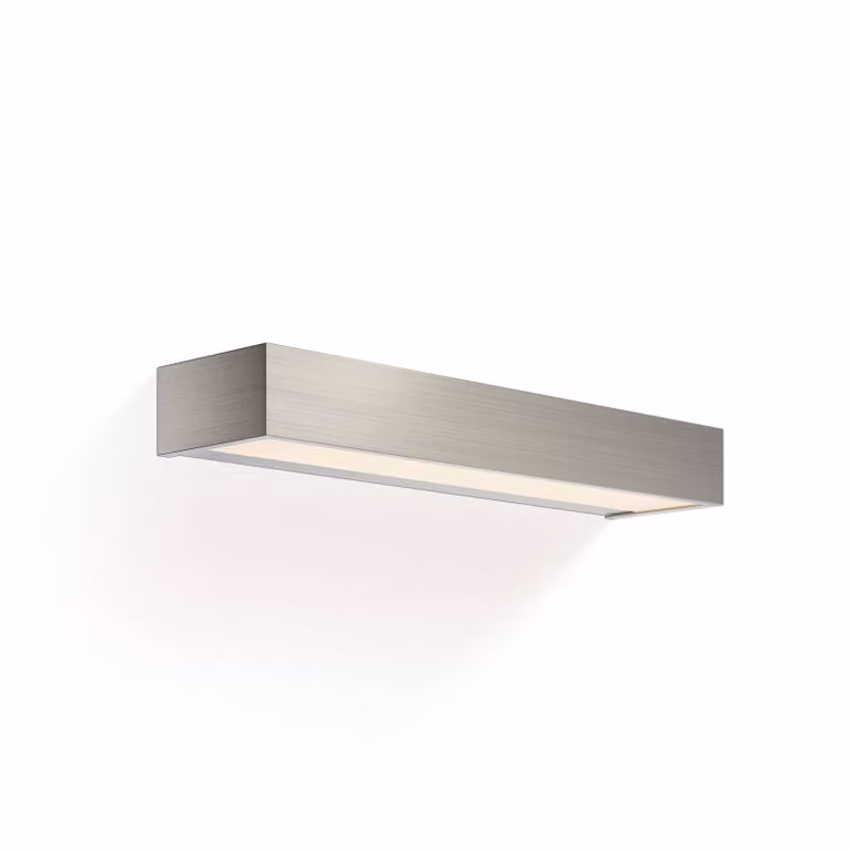 Decor Walther Applique da parete a LED Box 40 N, dimmerabile, Alluminio / Grigio / Zincato, Soggiorno / Sala da pranzo, Ottone, Moderno, Applique a LED
