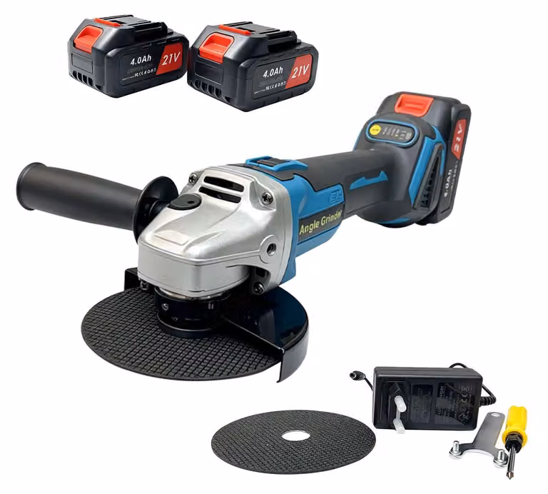 Smerigliatrice angolare senza spazzole Zimilo da 125 mm, 21V, potente smerigliatrice da taglio da 1000W, 7000 giri/min, con impugnatura laterale, per metallo e legno