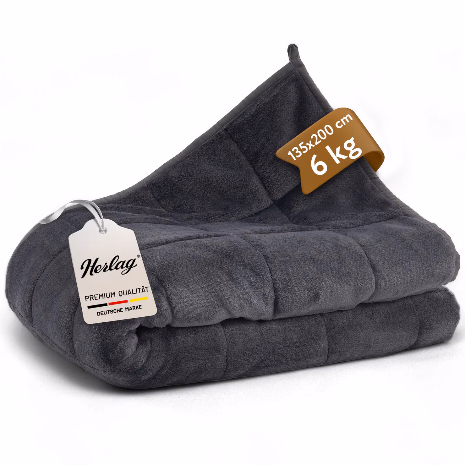 Coperta ponderata Herlag 6 kg 135x200 cm Coperta ponderata per un sonno tranquillo Adulti e adolescenti 40-90 kg