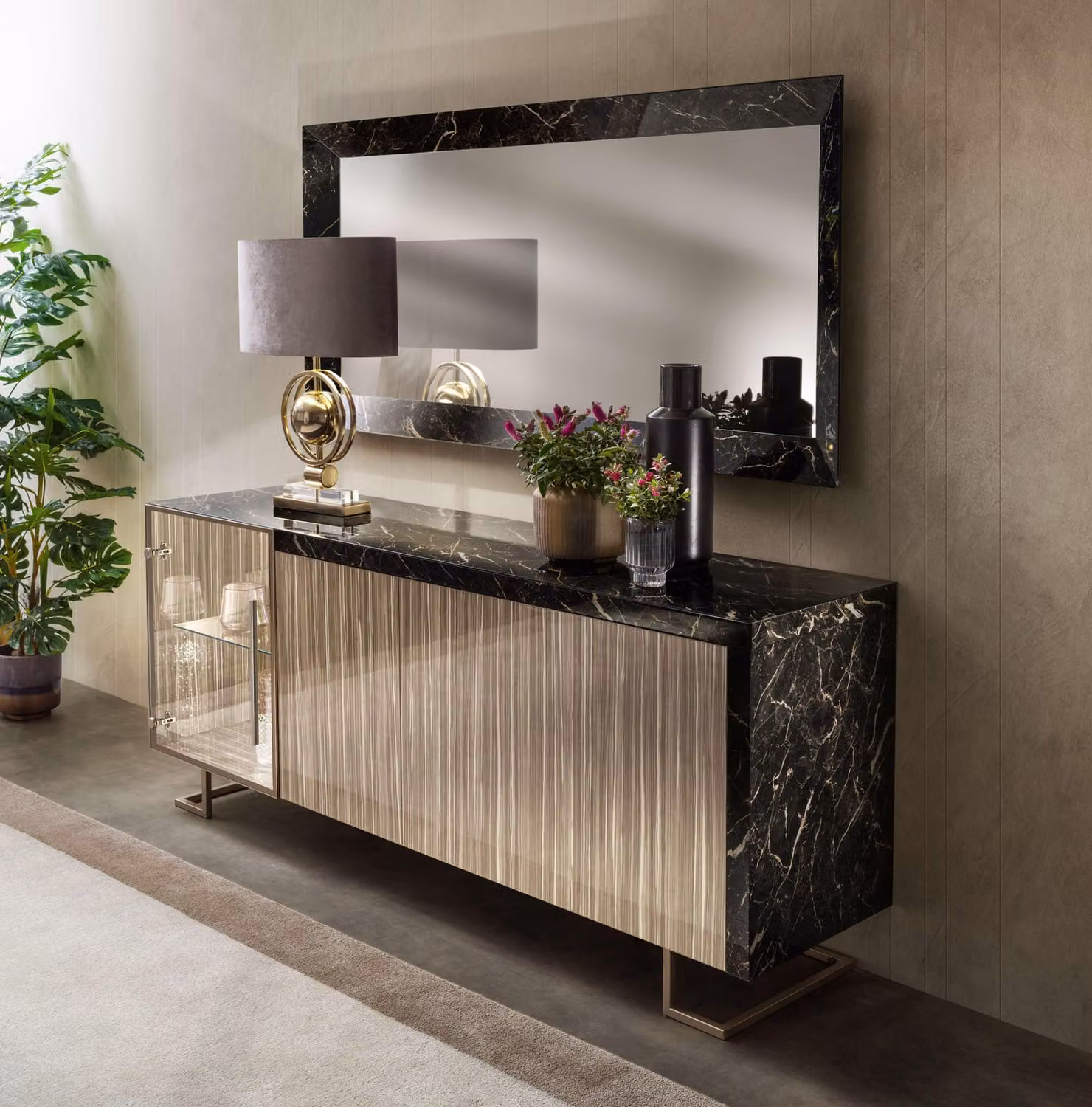 Credenza con specchio – Per uno spazio elegante e funzionale.