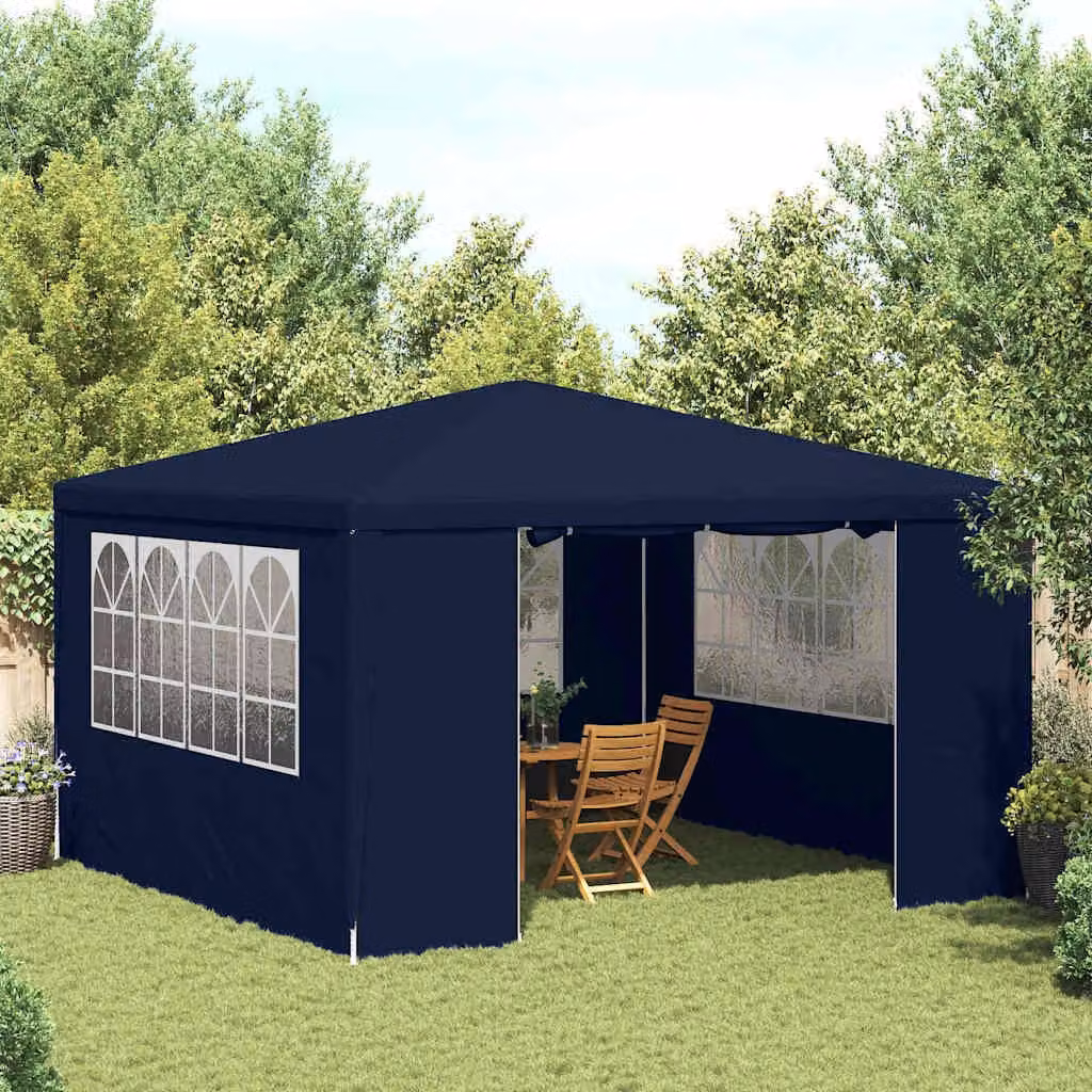 Maison Exclusive - Tenda da festa professionale con pareti laterali, dimensioni 4x4 metri, colore blu, grammatura 90 g/m²
