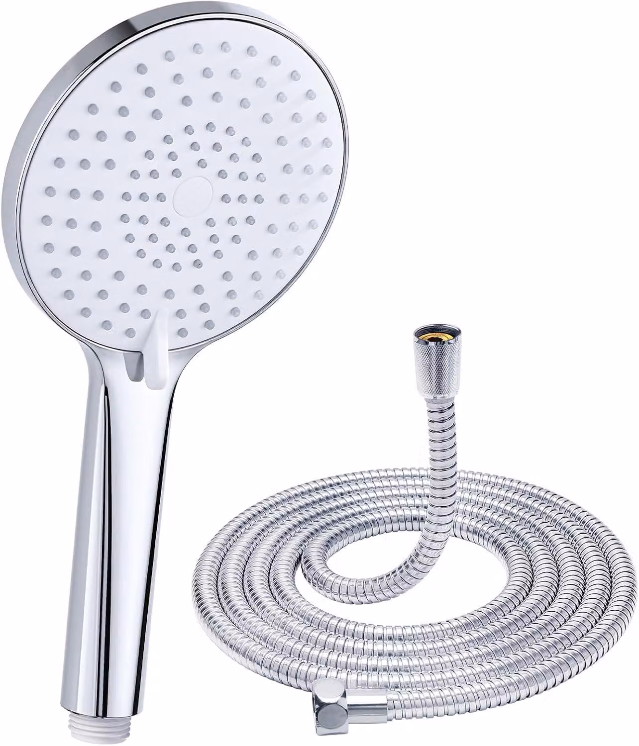 Doccia – Doccia a mano con 3 tipi di getto – Testina doccia rotonda (diametro 120 mm) – Doccia ad alta pressione