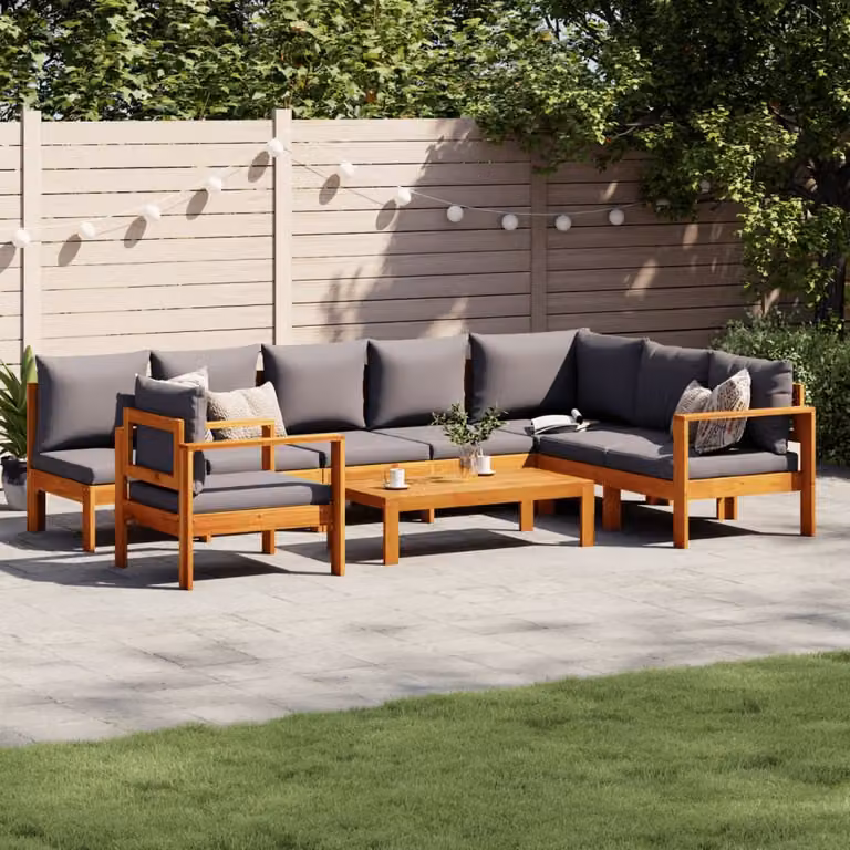 Maison Exclusive - Set Divano da Giardino 6 pz con Cuscini in Massello di Acacia