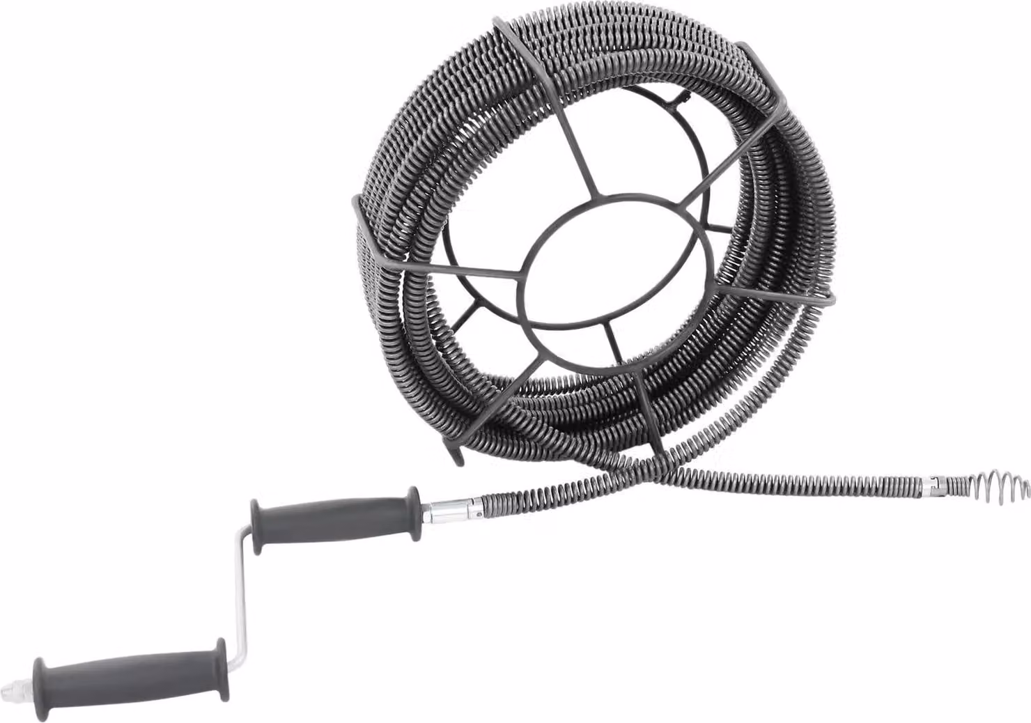 Sturalavandini - Spirale per pulizia tubature - Lunghezza 10 m - Acciaio al manganese - Molla Ø16 mm - Per tubi Ø50–120 mm - Bagno/Cucina