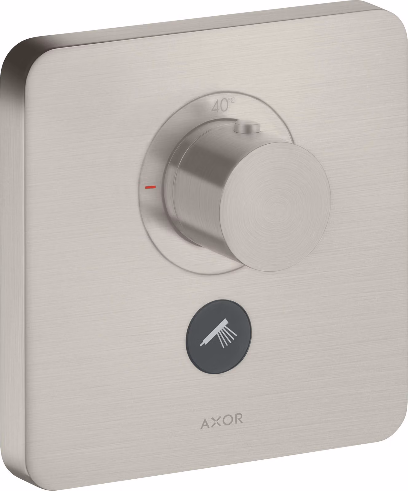 hansgrohe AXOR Starck ShowerSelect Thermostat souple Thermostat à débit élevé encastré pour 1 consommateur et une prise supplémentaire, 36706800, 36706800