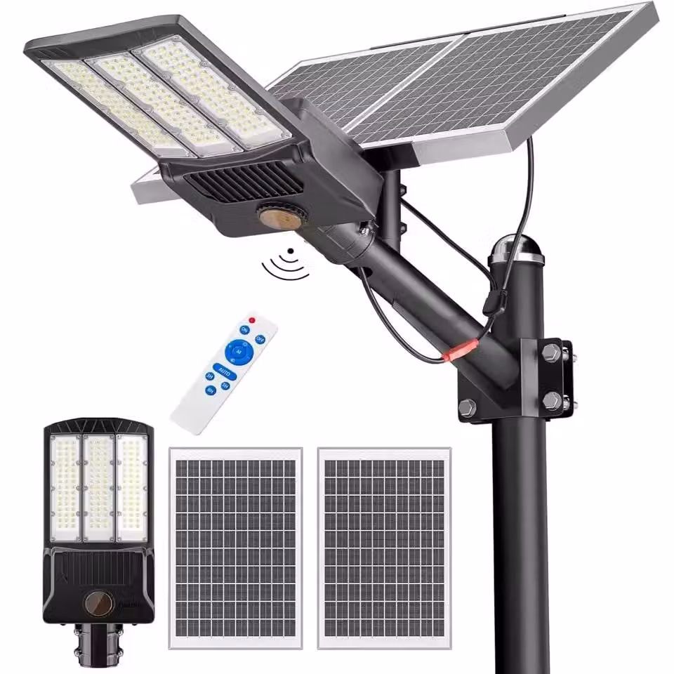 Lampione solare - Faretto LED - 30000 mAh - 5 metri - Grado di protezione IP65 - Dimmerabile - 6500 K