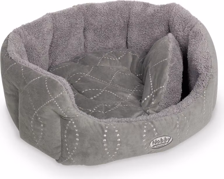 Letto Nobby comfort ovale "CENO" L x P x A: 55 x 50 x 21 cm grigio / grigio