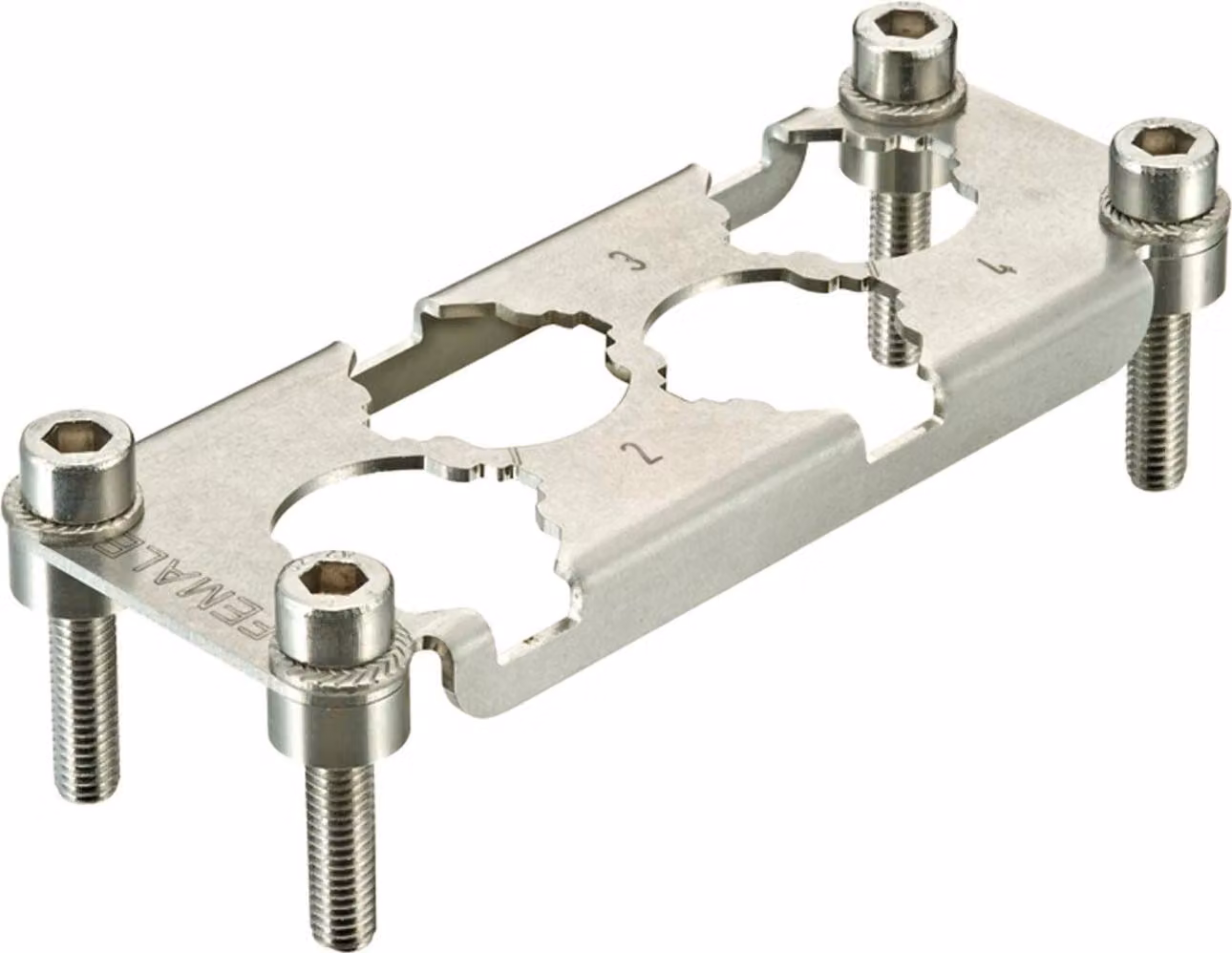 HARTING Han HPR telaio di supporto allargato, dimensione 16B presa, per 4 moduli HC 250 Materiale acciaio inossidabile - 1 pezzo