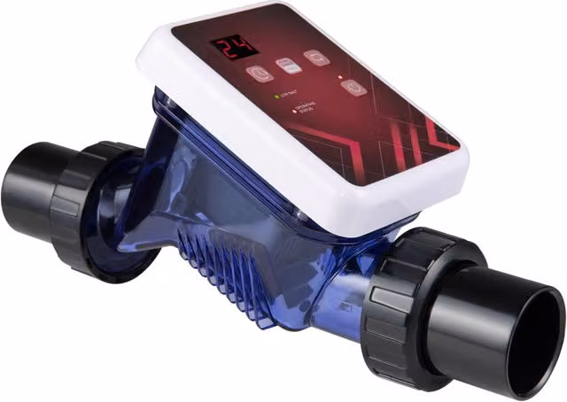 Clorinatore a sale per piscine e spa DESIGN IN con display digitale, timer e allarmi, produzione 5 g/h per volumi fino a 22000 l – 1