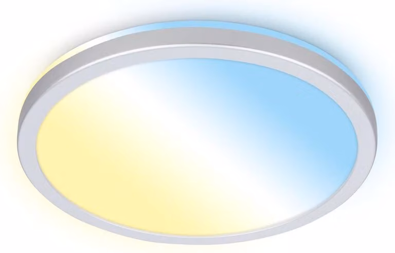 Pannello luminoso a LED per soffitto, retroilluminato, colore argento, 18 watt, 2400lm, 2700 – 6500K, dimmerabile – Briloner