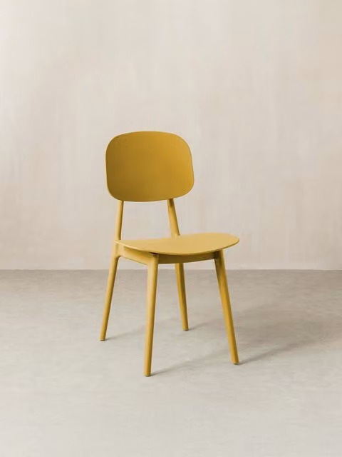 Sedia Helm in polipropilene Kenay Home colore giallo senape