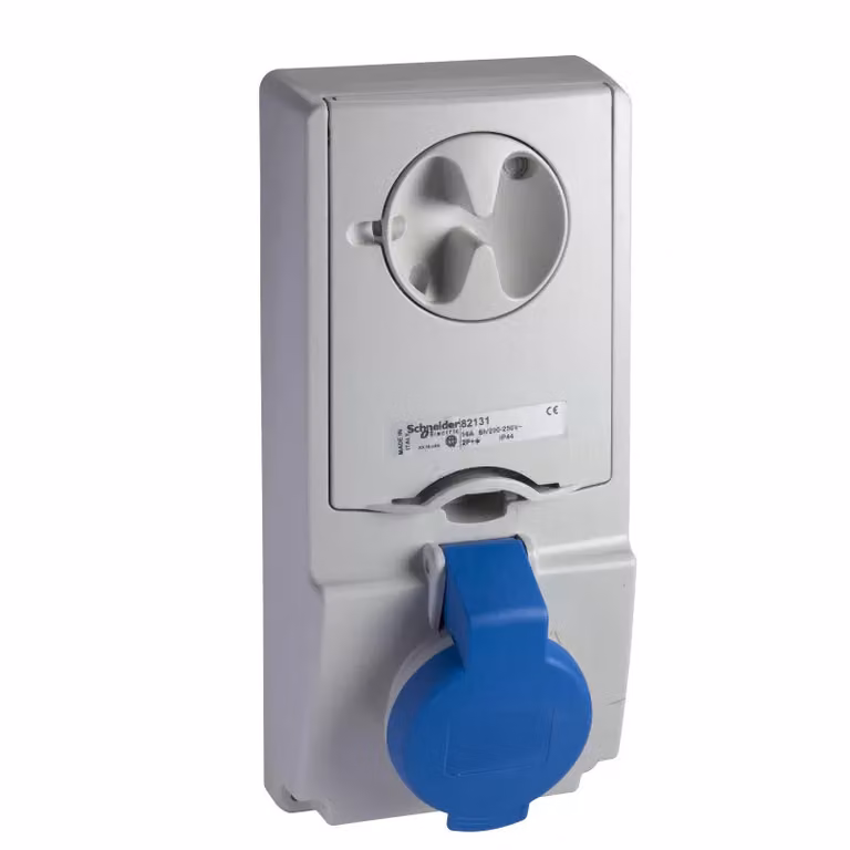 Schneider Electric 82131, 2P+E, Grigio, Plastica, IP44, REACh, RoHS, 200 - 250 V
