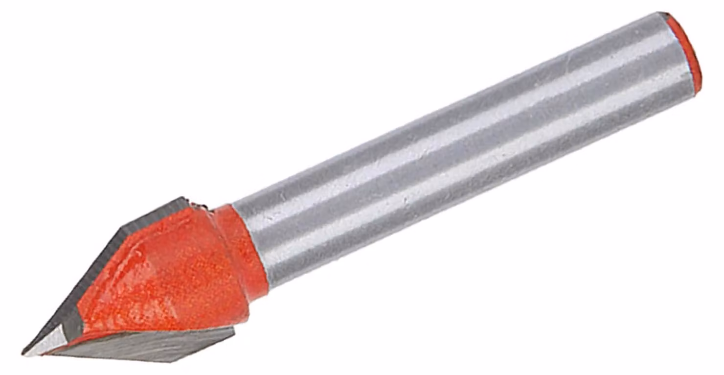 Punte da fresatura CNC per incisione, con scanalatura a "V", 6x10 mm