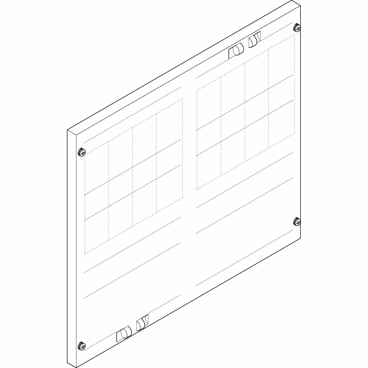 Piastra di copertura ABN 500x450 mm 2FB/3RE_NH00-000 raccoglitore 60 mm (5 poli) NH00 / NH000 FAP23709N