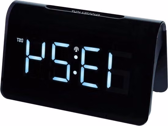 Sveglia Digitale LED TFA Nero/Bianco con Funzione Snooze e Luce Notturna L: 132 mm, P: 64 mm, H: 80 mm
