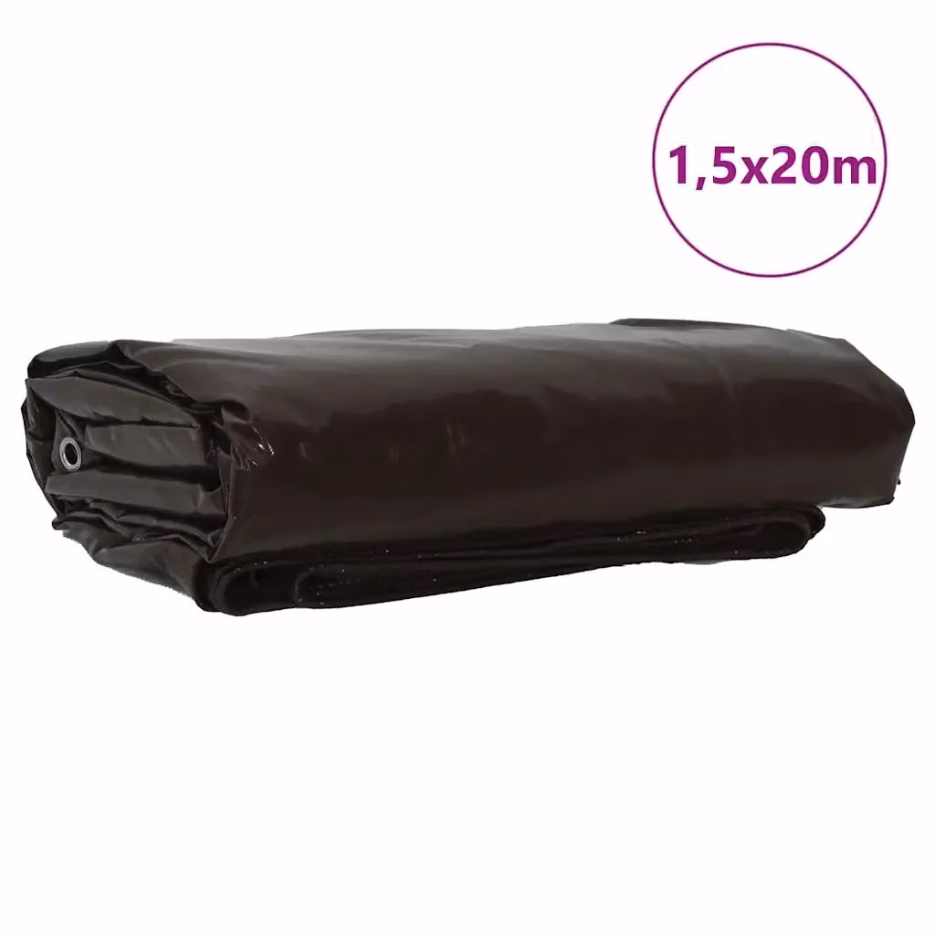 Telo di protezione vidaXL marrone con rivestimento in PVC, 1,5 x 20 m – 2