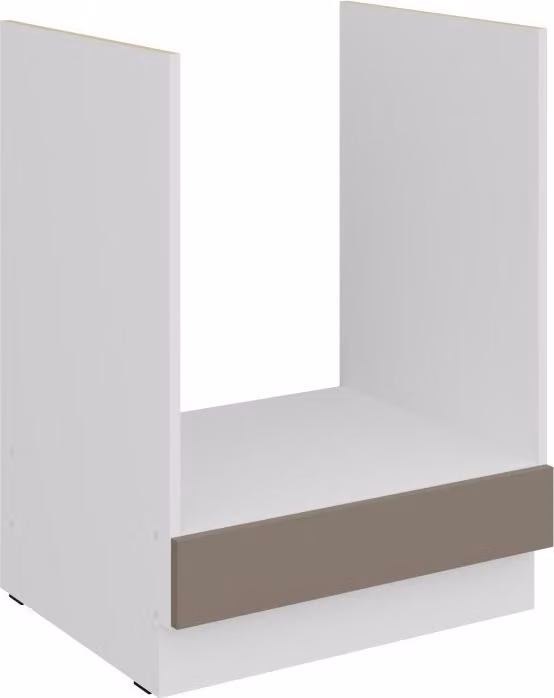 Mobiletto per stufa LUNARA - larghezza 60 cm, beige scuro / bianco