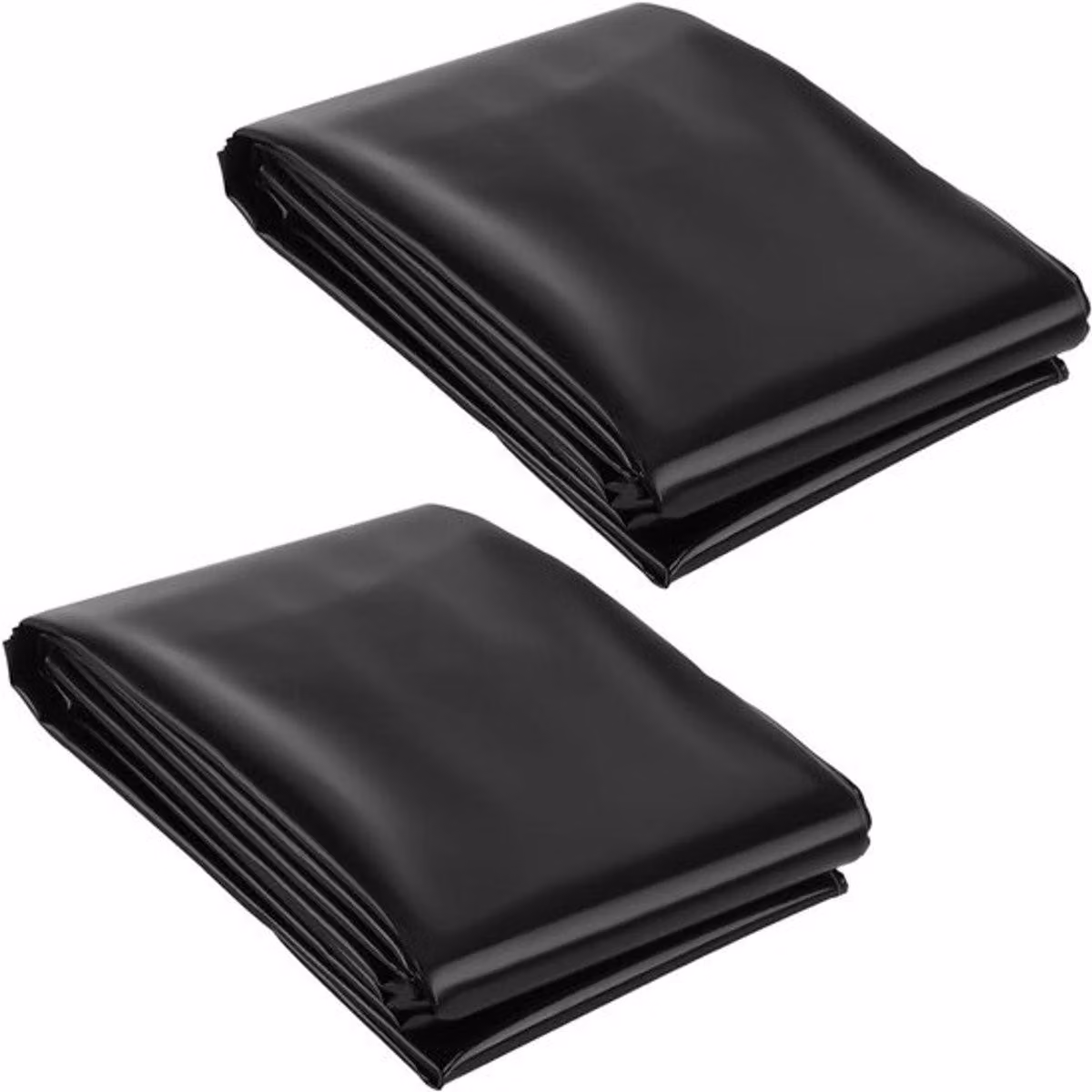 Pellicola in plastica nera, dimensioni 2x3 metri - confezione da 2 pezzi. Fogli di polietilene spessi, ideali per giardinaggio, isolamento e protezione edile
